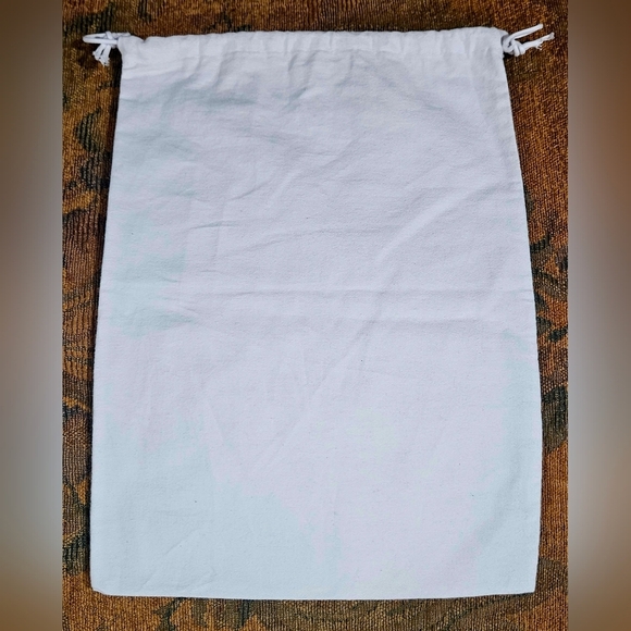 NEW VERSACE 14" X 10.5" White Flannel Drawstring Dust Bag Handbag Protector Shoe - Picture 4 of 6